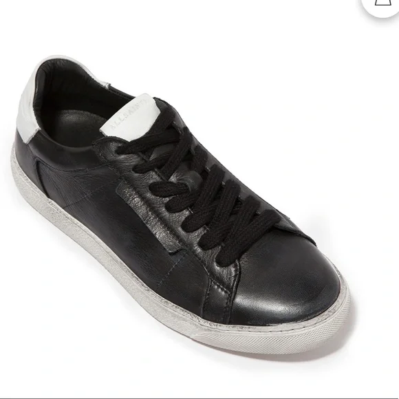- ALLSAINTS🔴Sheer low top Leather Sneakers 8 Bicolor blackwhite - Picture 3 of 10